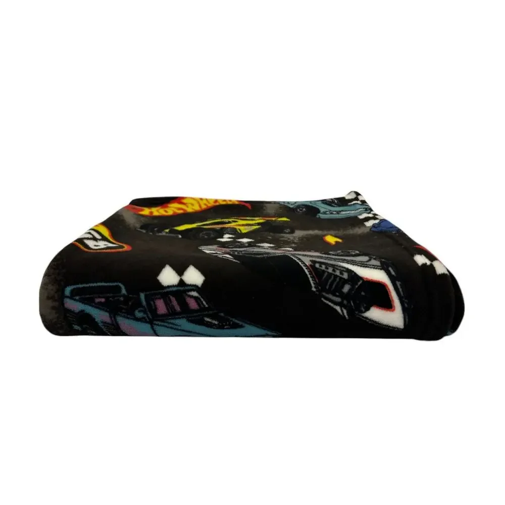 Large Oversized Super Soft Plush Throw Blanket 60 x 72 NWT Hot Wheels Cars